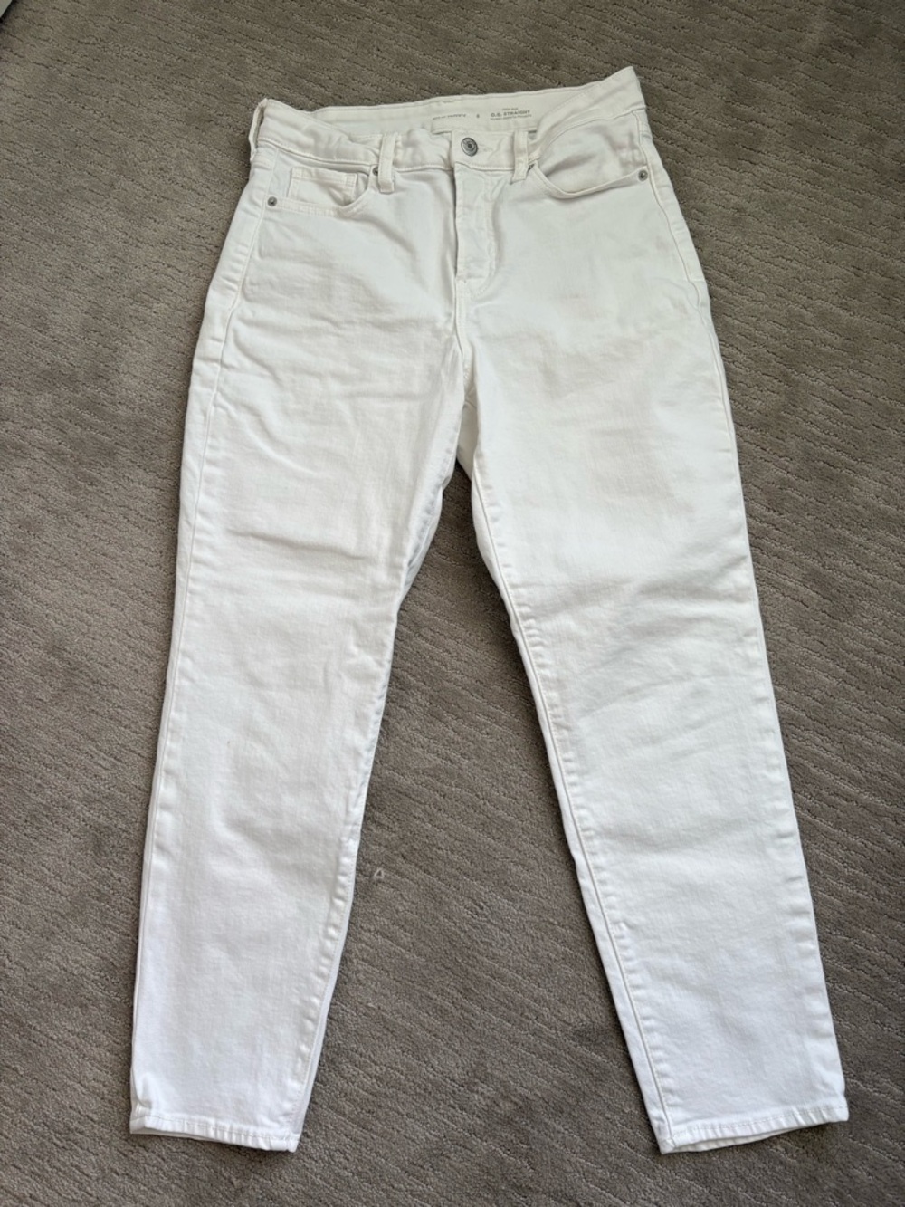 Old Navy OG Straight Women’s White High-Rise Jeans sz6